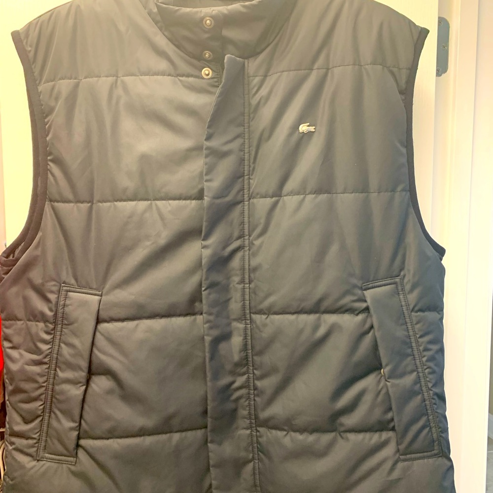 Men's vest Lacoste black size 58 never worn